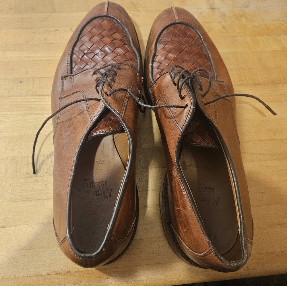 Allen Edmonds Made in USA Hersey Chili Split Moc Toe Lace Up Blucher Size 10 D - Picture 3 of 6